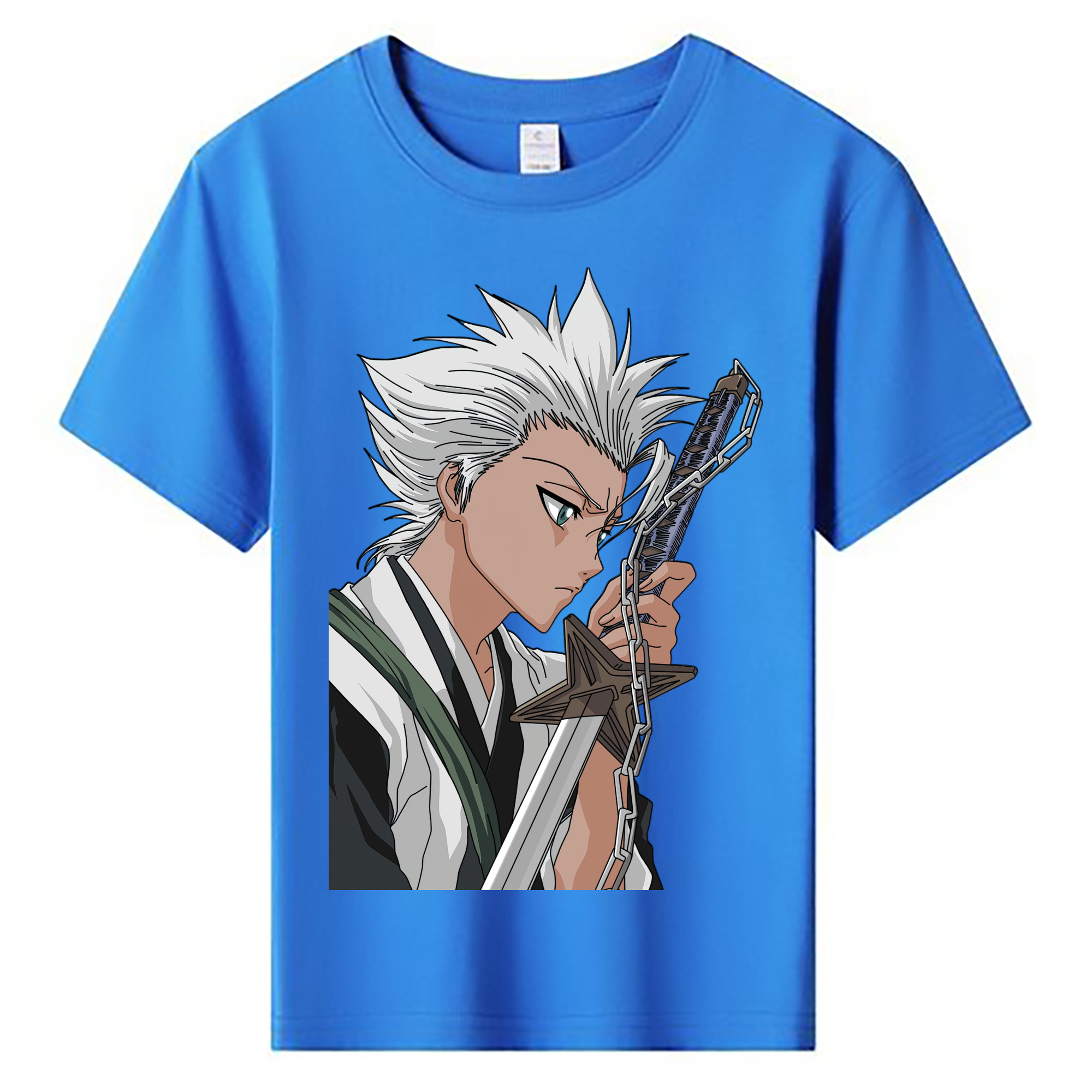 （画像用） ブリーチ 日番谷冬獅郎（ひつがや とうしろう） BLEACH Hitsugaya Toushirou 綿100％キッズTシャツ（フロントプリント）